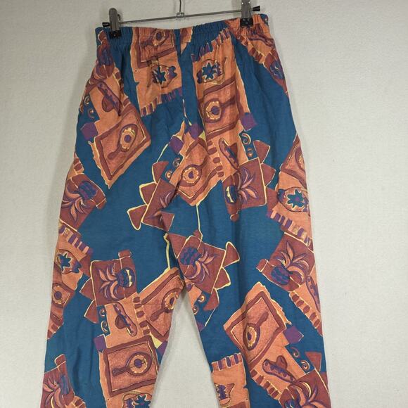 Vtg Chicos Pants Womens 1 L Abstract Cottagecore Grandma Pant Western Aztec - Picture 12 of 12